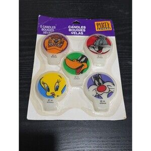Vtg LOONEY TUNES BIRTHDAY CANDLES Bugs Bunny Taz Sylvester Tweety Loony Tunes+++